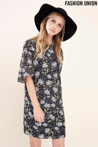 Fashion Union Floral Shift Dress